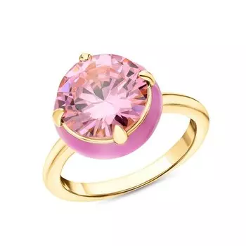 Серебряное кольцо с эмалью и фианитами