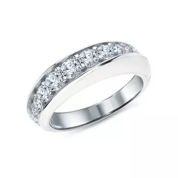 Серебряное кольцо с эмалью и фианитами