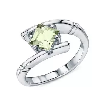 Серебряное кольцо с аметистами природными