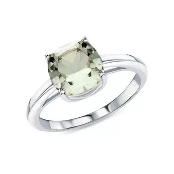 Серебряное кольцо с аметистами природными