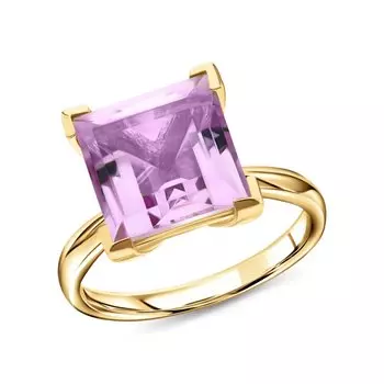 Серебряное кольцо с аметистами природными