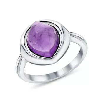 Серебряное кольцо с аметистами природными