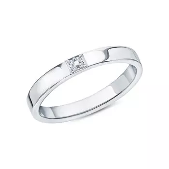 Серебряное кольцо с бриллиантами природными