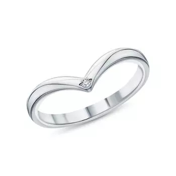 Серебряное кольцо с бриллиантами природными