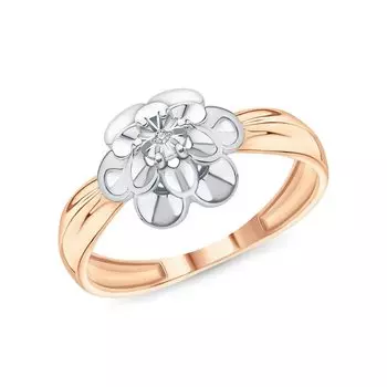 Серебряное кольцо с бриллиантами природными