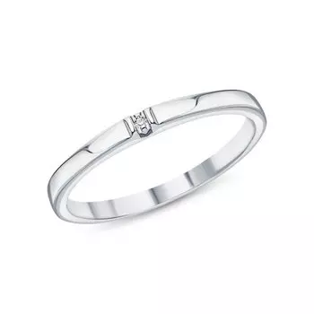 Серебряное кольцо с бриллиантами природными