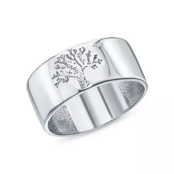 Серебряное кольцо с бриллиантами природными