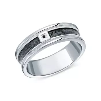 Серебряное кольцо с бриллиантами природными