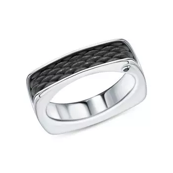 Серебряное кольцо с бриллиантами природными