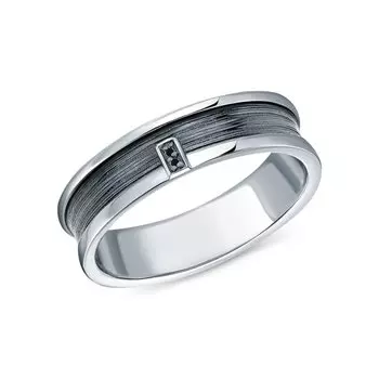 Серебряное кольцо с бриллиантами природными