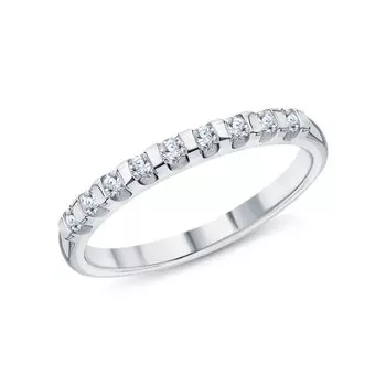 Серебряное кольцо с бриллиантами выращенными