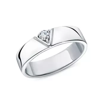 Серебряное кольцо с бриллиантами выращенными