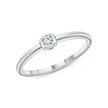 Серебряное кольцо с бриллиантами выращенными