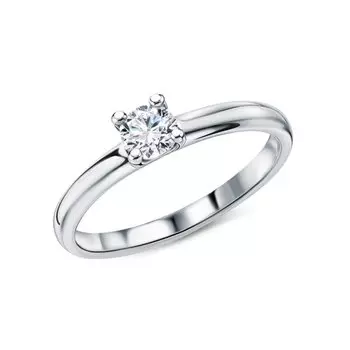 Серебряное кольцо с бриллиантами выращенными