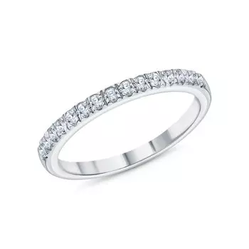 Серебряное кольцо с бриллиантами выращенными