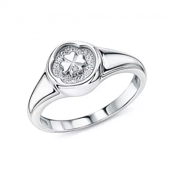 Серебряное кольцо с бриллиантом