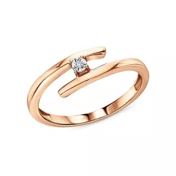 Серебряное кольцо с бриллиантом