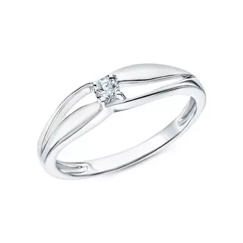 Серебряное кольцо с бриллиантом