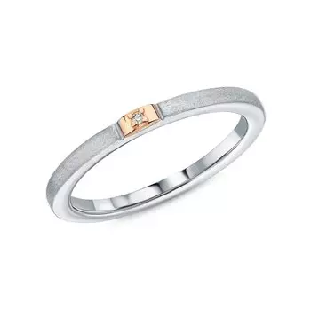 Серебряное кольцо с бриллиантом природным