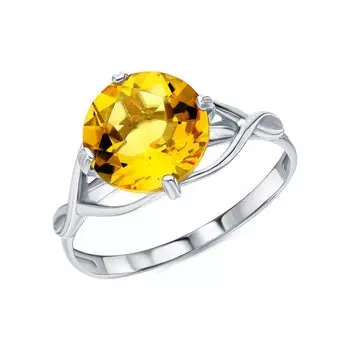 Серебряное кольцо с цитринами