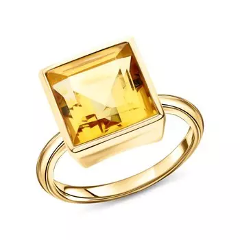 Серебряное кольцо с цитринами природными