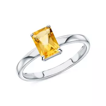 Серебряное кольцо с цитрином природным