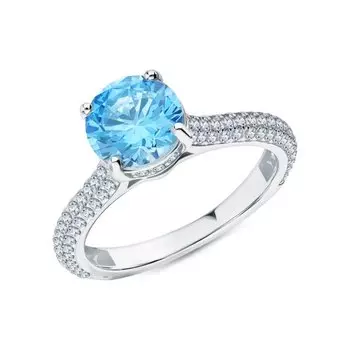 Серебряное кольцо с фианитами