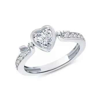 Серебряное кольцо с фианитами