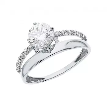 Серебряное кольцо с фианитами