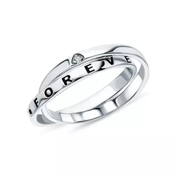 Серебряное кольцо с фианитами