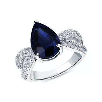 Серебряное кольцо с фианитами