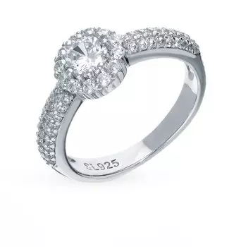 Серебряное кольцо с фианитами