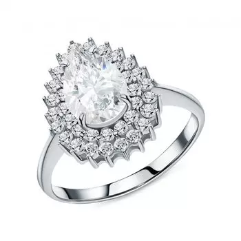 Серебряное кольцо с фианитами