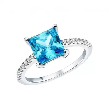 Серебряное кольцо с фианитами