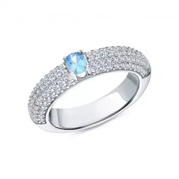 Серебряное кольцо с фианитами