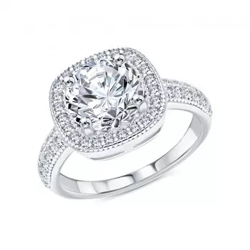 Серебряное кольцо с фианитами