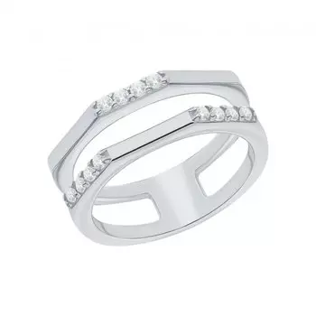 Серебряное кольцо с фианитами