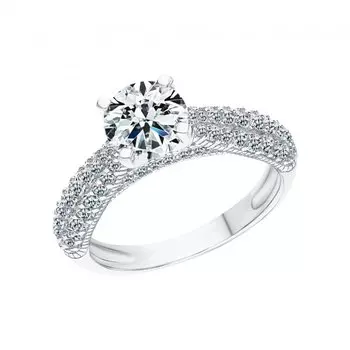 Серебряное кольцо с фианитами