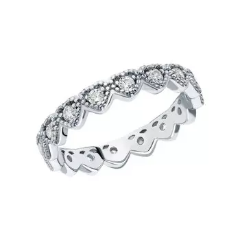 Серебряное кольцо с фианитами