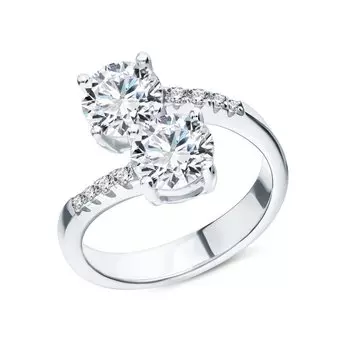 Серебряное кольцо с фианитами