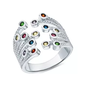 Серебряное кольцо с фианитами