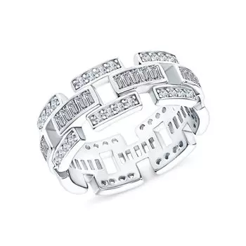 Серебряное кольцо с фианитами