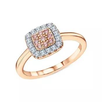 Серебряное кольцо с фианитами