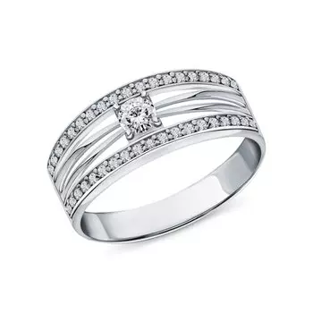 Серебряное кольцо с фианитами