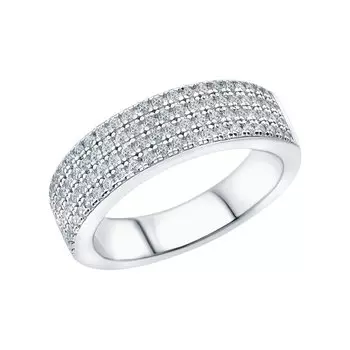 Серебряное кольцо с фианитами