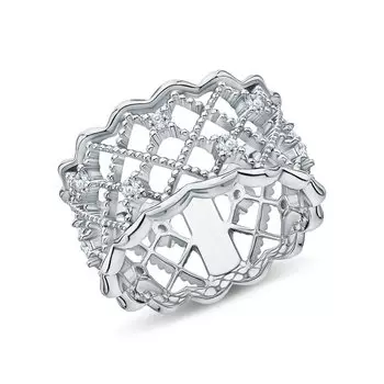 Серебряное кольцо с фианитами