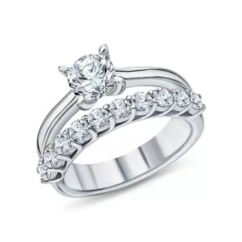 Серебряное кольцо с фианитами