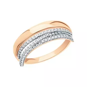 Серебряное кольцо с фианитами