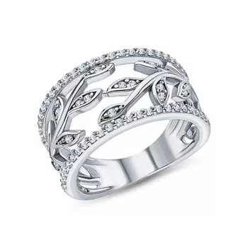 Серебряное кольцо с фианитами