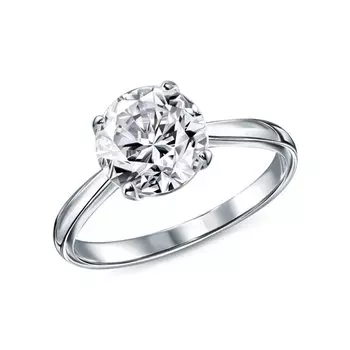 Серебряное кольцо с фианитами